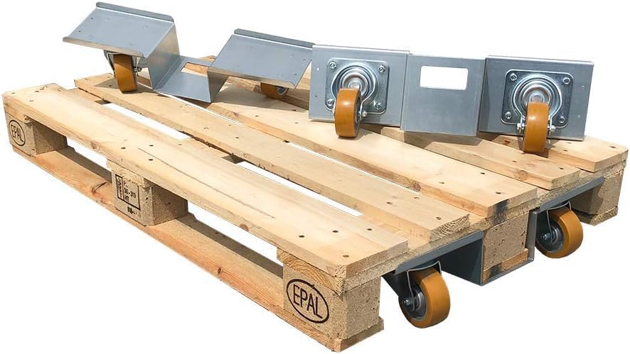 2er Set Palettenroller ohne Hubwagen für Palette
