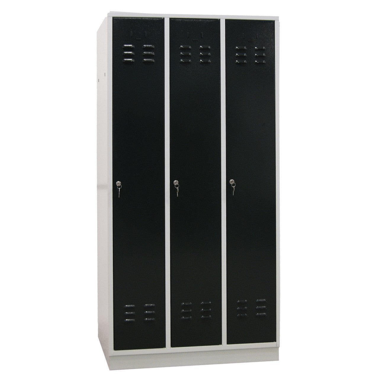 ADB Garderobenschrank Spind 3-türig anthrazit 1775x890x500
