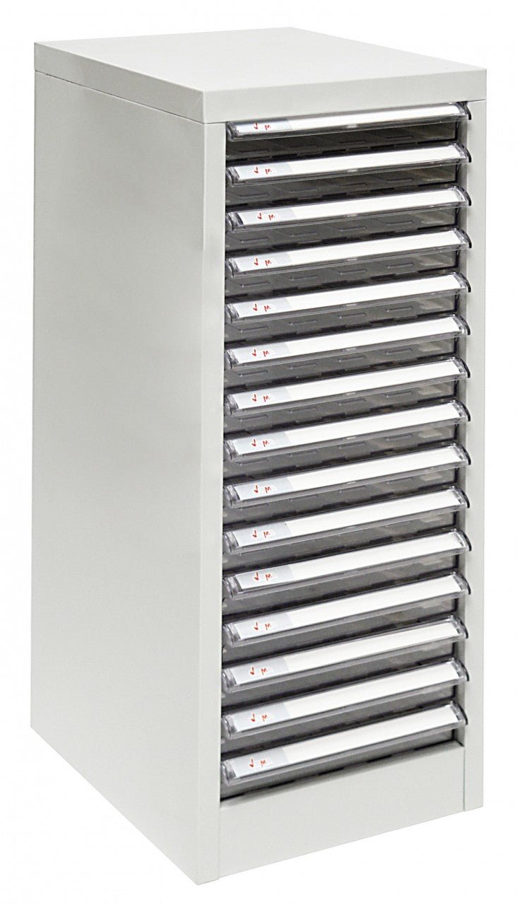 ADB Metall Schubladencontainer / Bäro Schubladenbox mit 15 Schubladen