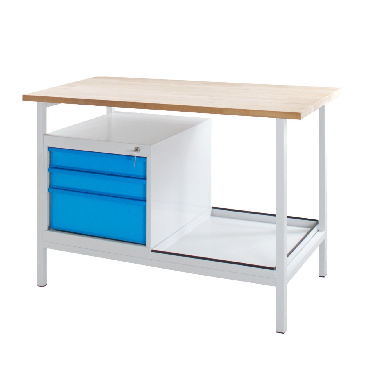 ADB Werkbank Eko mit 3 Schubladen, RAL7035/5012