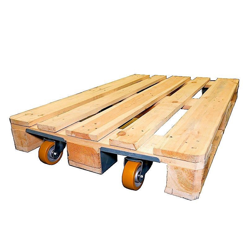 Europaletten-Roller Set, ø 100 Alu/PU
