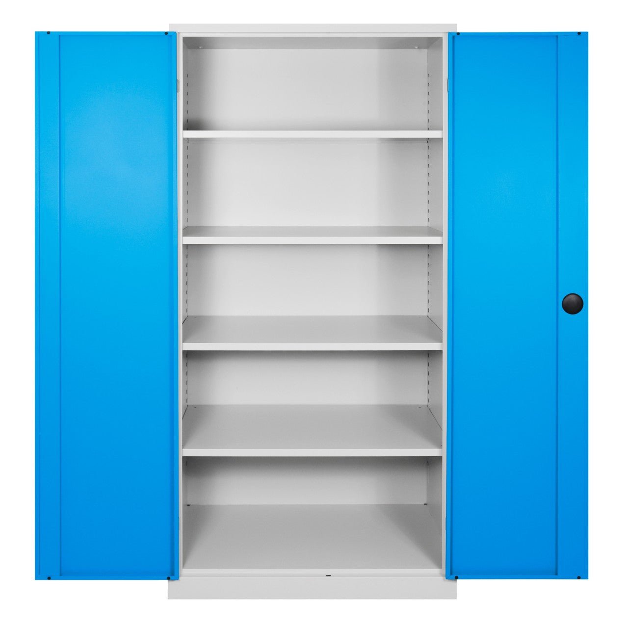 Flügeltürenschrank, Tiefe 600 mm, RAL7035/