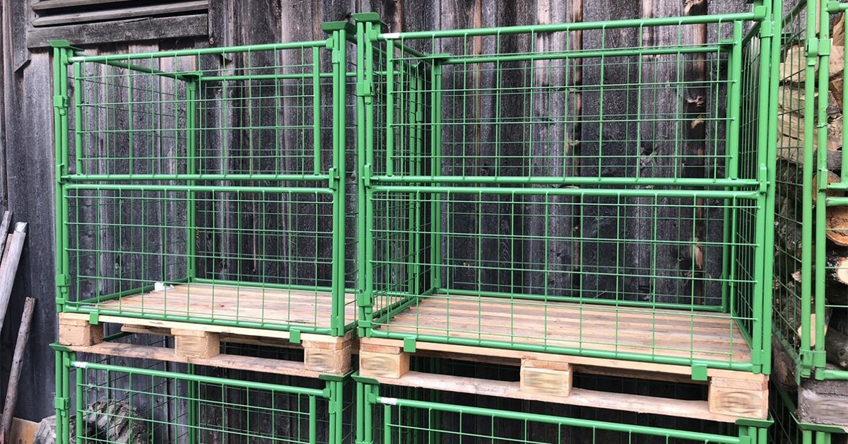 Gitteraufsatzrahmen Nutzhöhe 1000mm, 100x100 Drahtmaschung, grün – Detailansicht 6