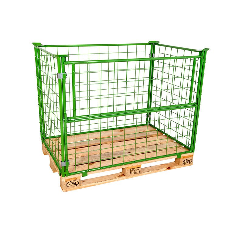 Gitteraufsatzrahmen Nutzhöhe 1000mm, 100x100 Drahtmaschung, grün