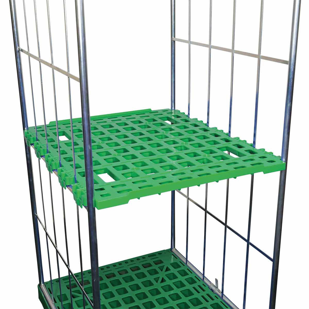 Kunststoff-Zwischenboden, für Rollbehälter 724 x 815 mm, Typ 2-seitig