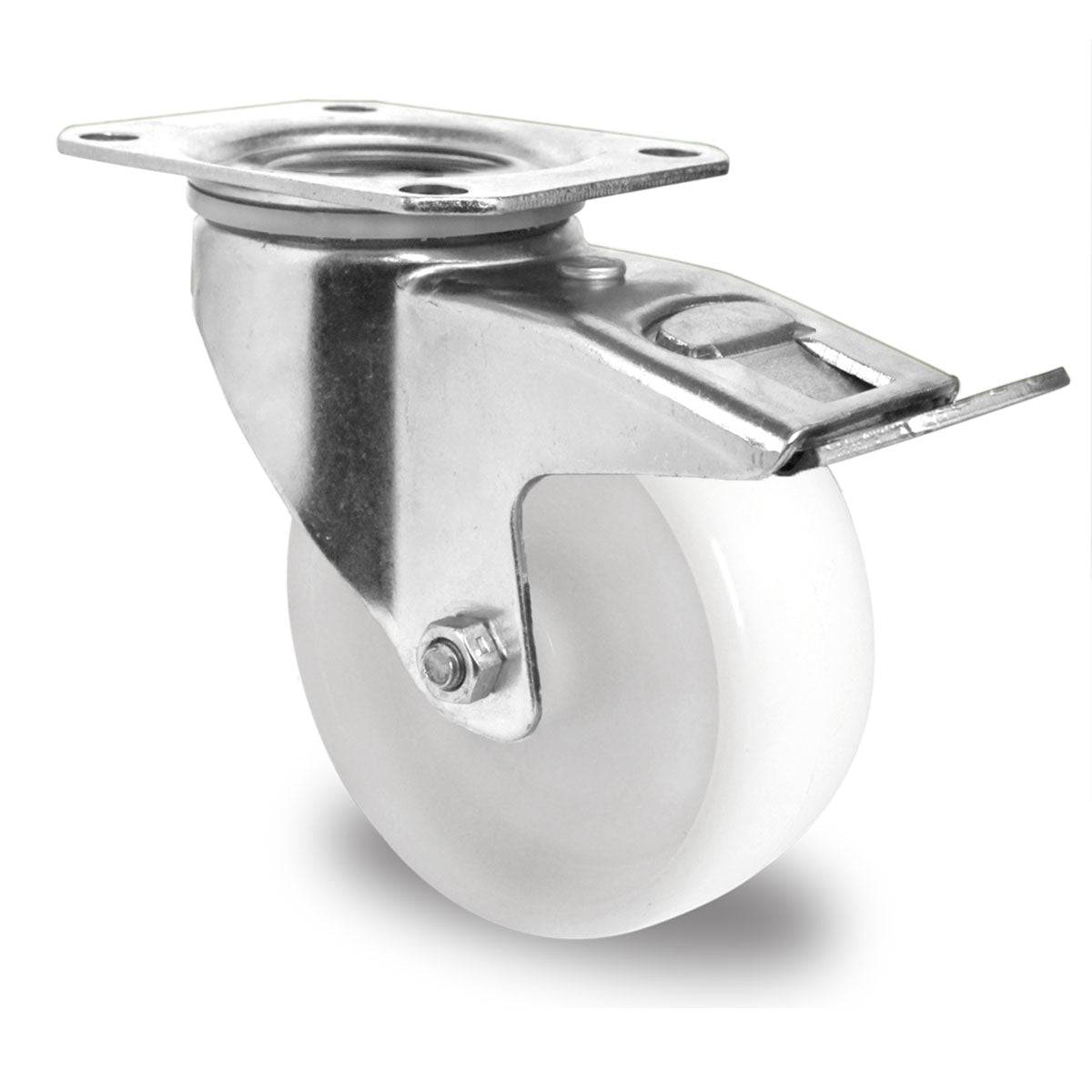 Lenkrolle mit Totalfeststeller ø 100 mm Serie N0N0 Gleitlager - Abrollwerk