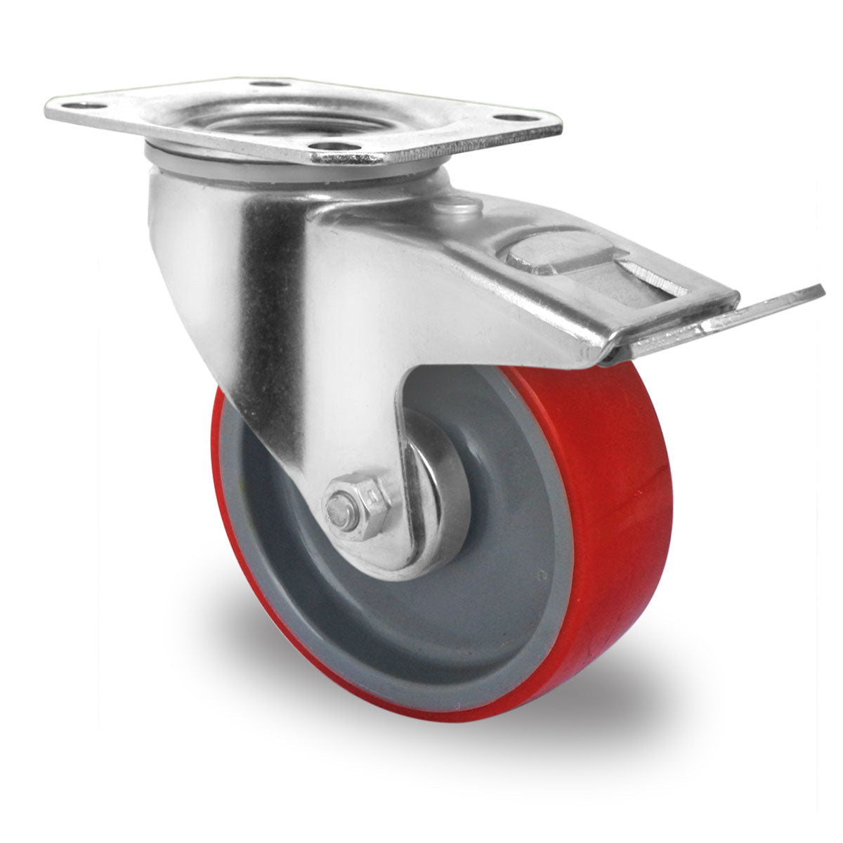 Lenkrolle mit Totalfeststeller ø 100 mm Serie N2U6 Rollenlager - Abrollwerk