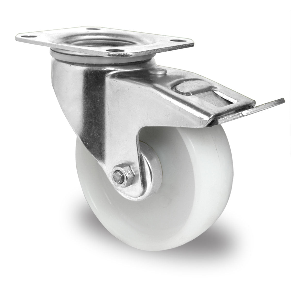 Lenkrolle mit Feststeller, Ø 100 mm, Polypropylen