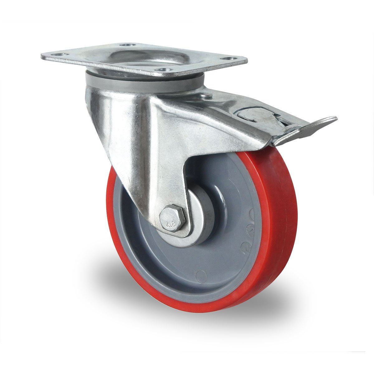 Lenkrolle mit Totalfeststeller ø 160 mm Serie N2U6 Rollenlager - Abrollwerk