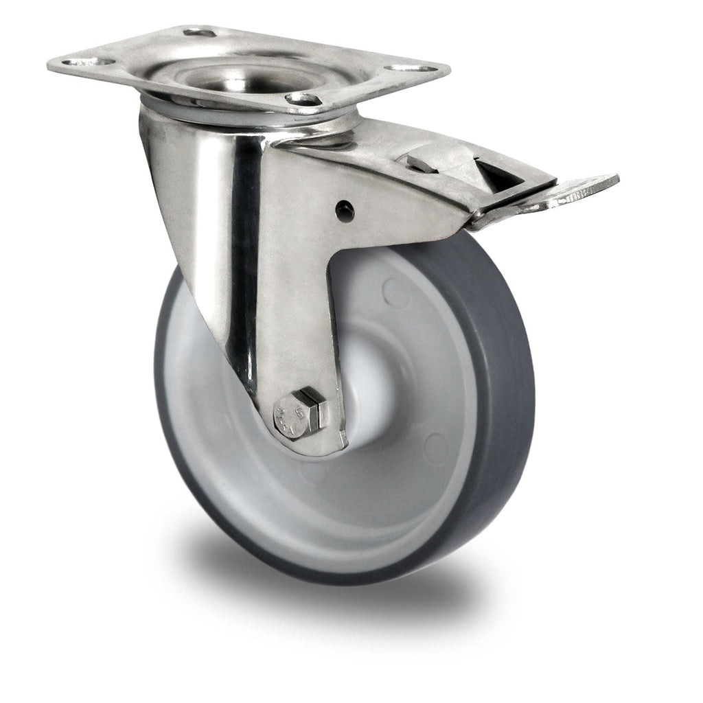 Abrollwerk 4er Set Einbaurollen 75 Mm – T.P.E. Gleitlager, Robust & Leise, Traglast 100 Kg Pro Rolle