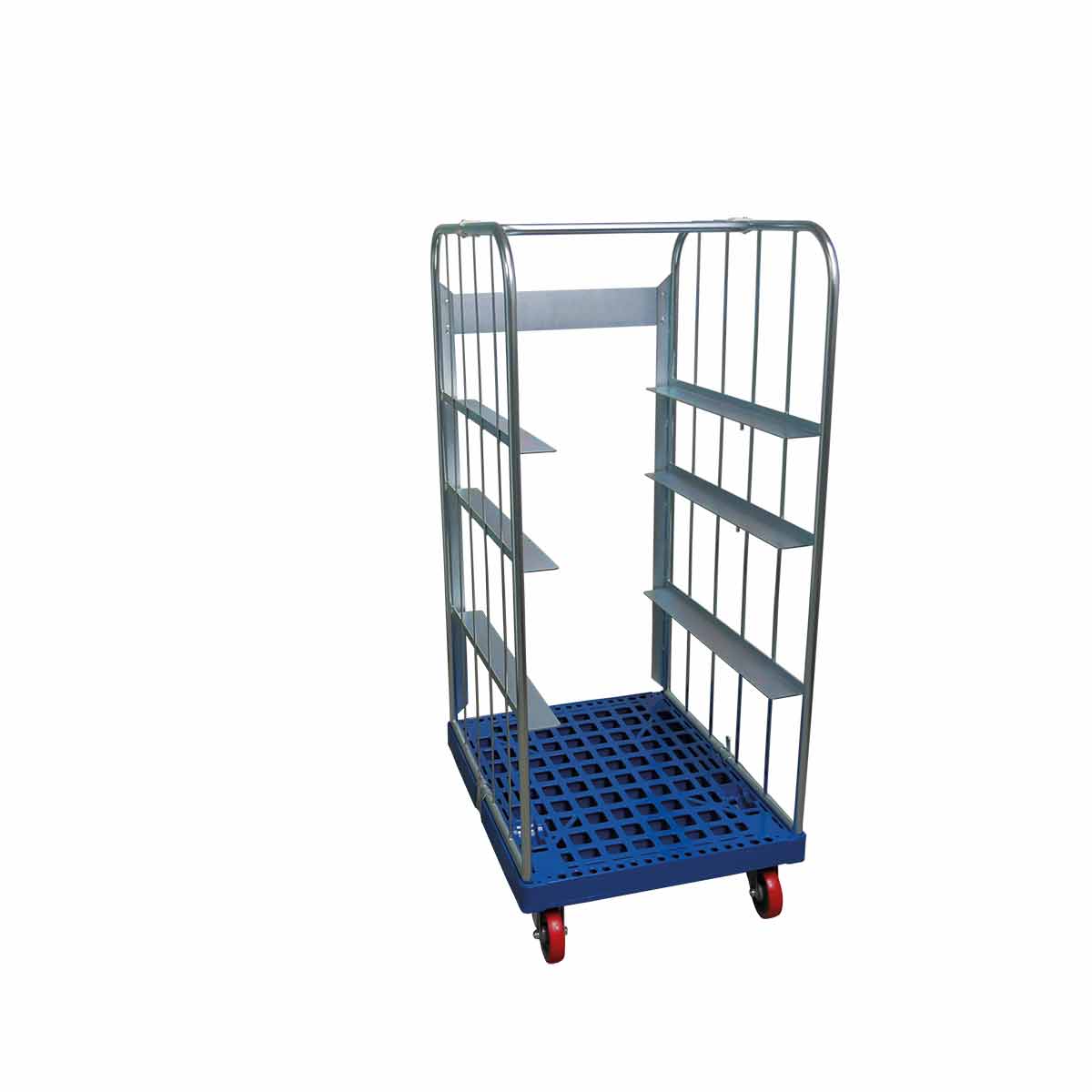 Rollbehälter 1350 KU blau, 682 x 815 mm, 3-seitig, Cr 3, speziell