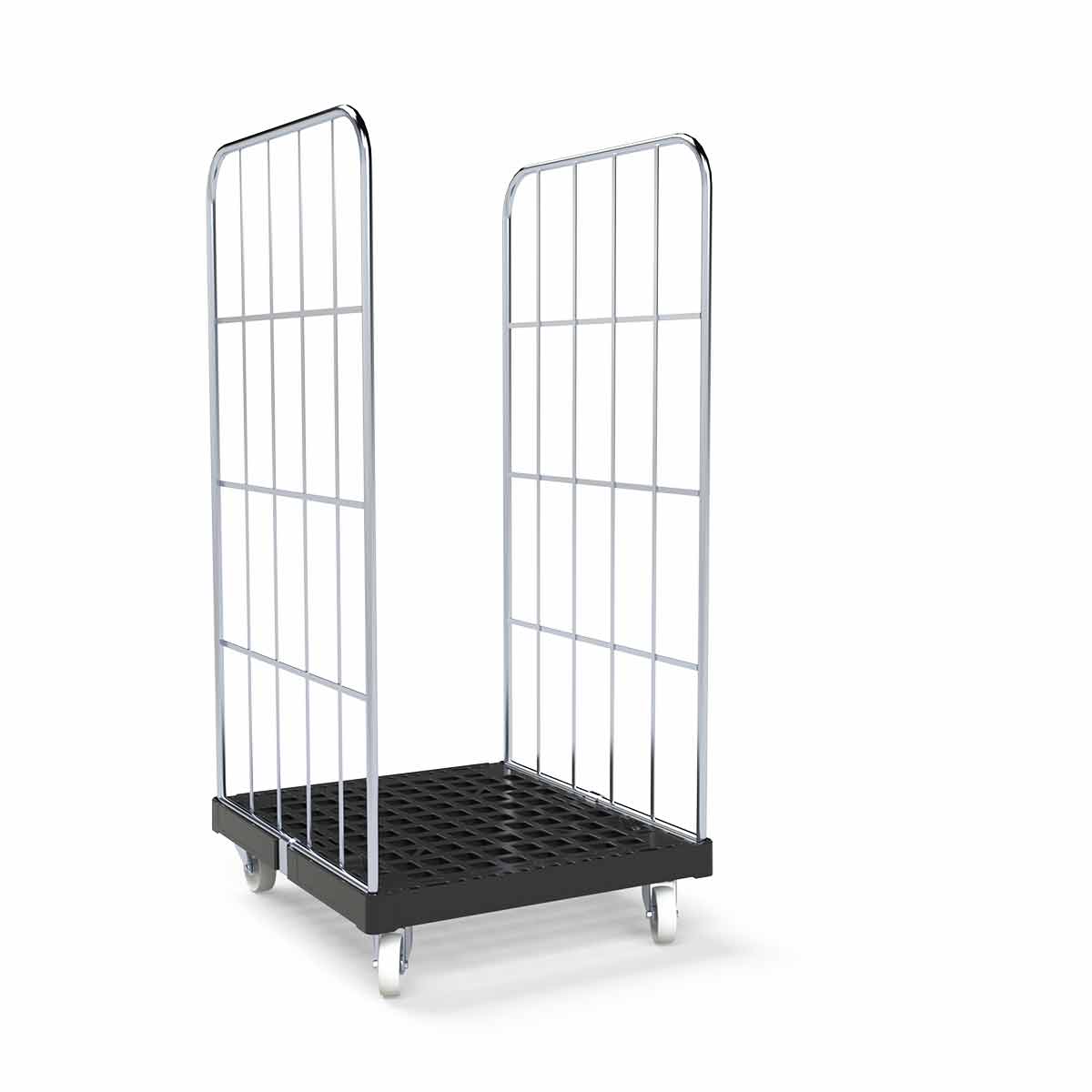 Rollbehälter 1350 KU RC schwarz, 724 x 815 mm, 2-seitig, Cr 3