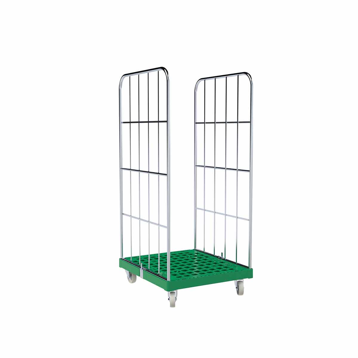 Rollbehälter 1450 KU grün, 724 x 815 mm, 2-seitig, Cr 3