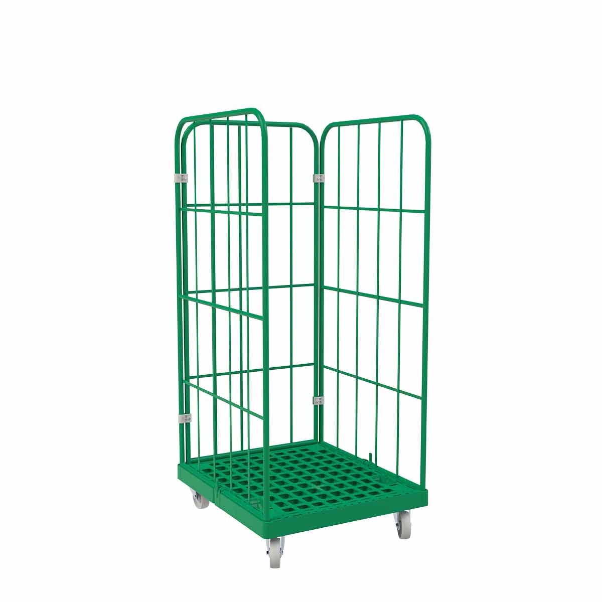 Rollbehälter 1450 KU grün, 724 x 815 mm 3-seitig, grün