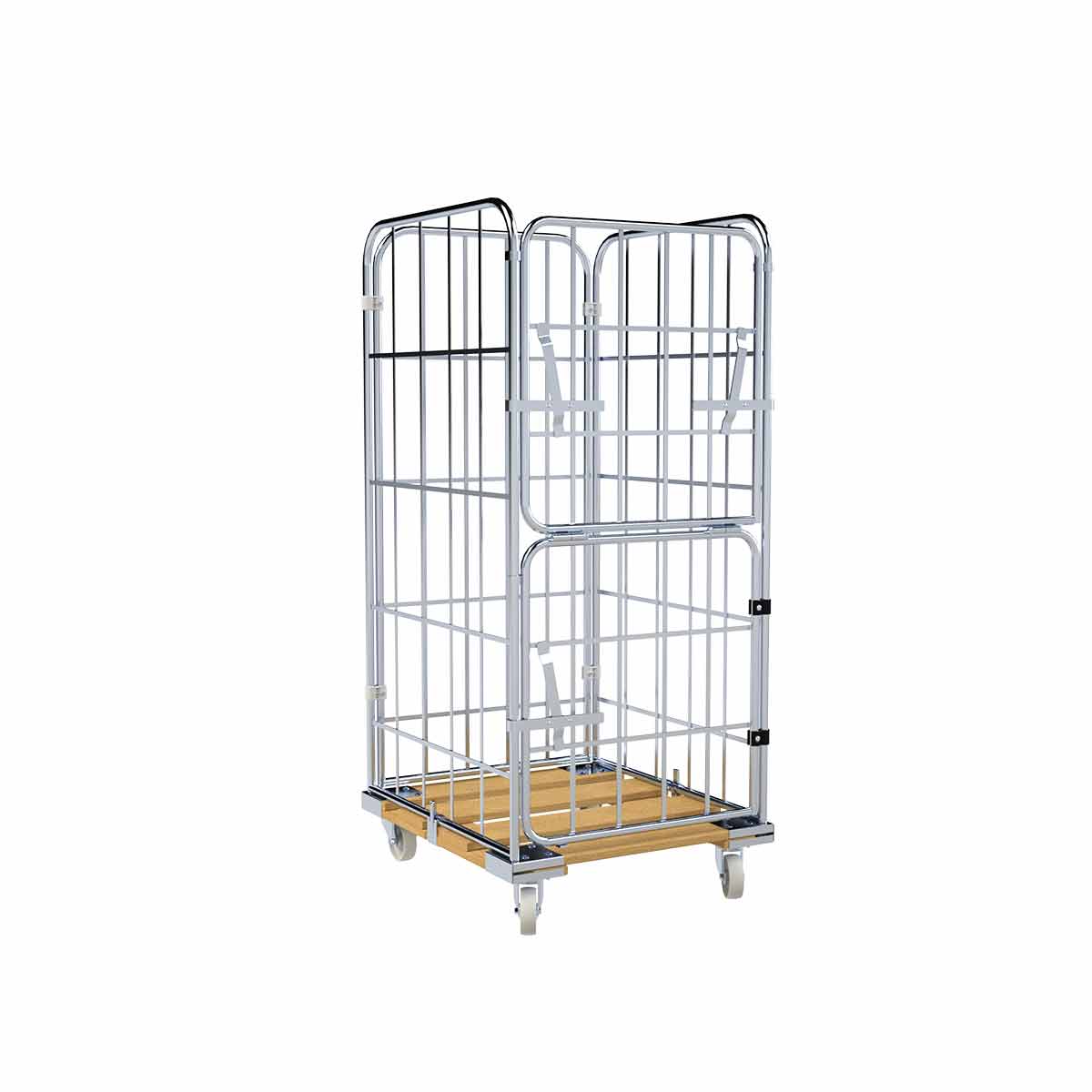 Rollbehälter 1460 HO, 724 x 810 mm, 4-seitig, Vorderwand klappbar