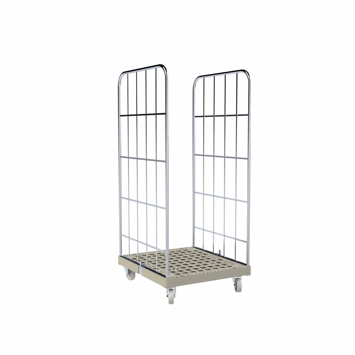 Rollbehälter 1460 KU grau, 724 x 815 mm, 2-seitig, Cr 3
