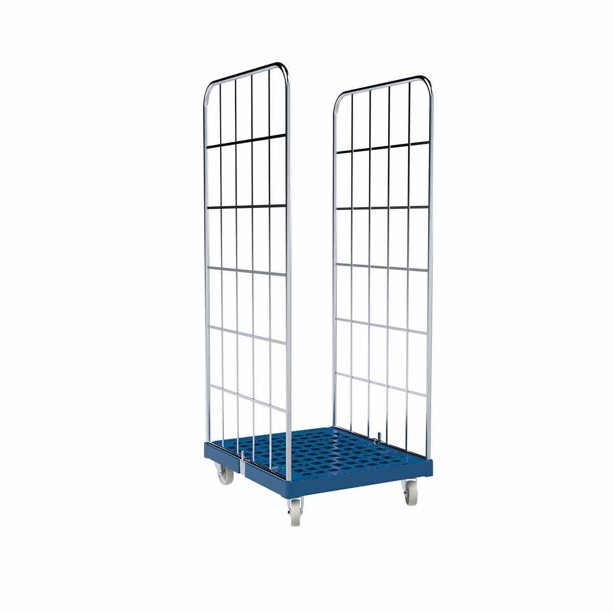 Rollbehälter 1650 KU blau, 724 x 815 mm, 2-seitig, Cr 3