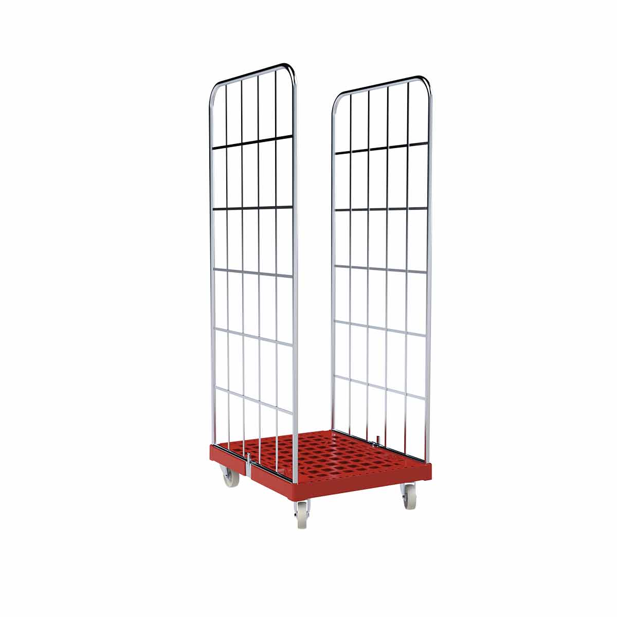 Rollbehälter 1650 KU rot, 682 x 815 mm, 2-seitig, Cr 3
