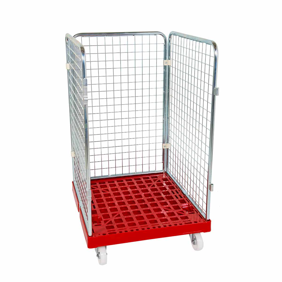 Rollbehälter ADB 1020 KU rot, 724 x 815 mm, 3-seitig, Cr 3