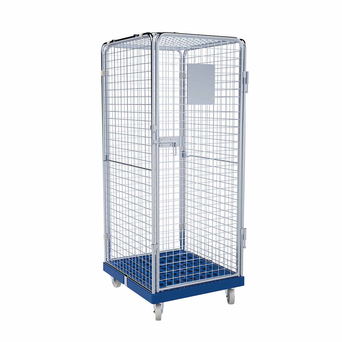 Rollbehälter ADB 1600 KU blau, 724 x 815 mm, 5-seitig, 1 Tür, Cr 3