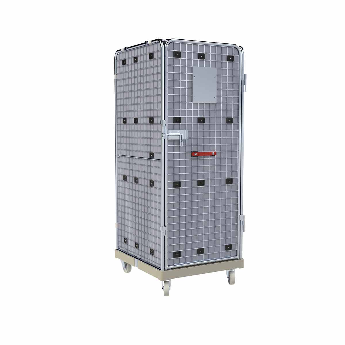 Rollbehälter ADB 1600 KU grau, 724 x 815 mm, 5-seitig, 1 Tür, 1 ZWB
