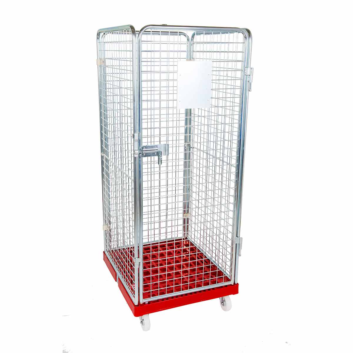 Rollbehälter ADB 1600 KU rot, 724 x 815 mm, 4-seitig, 1 Tür, Cr 3