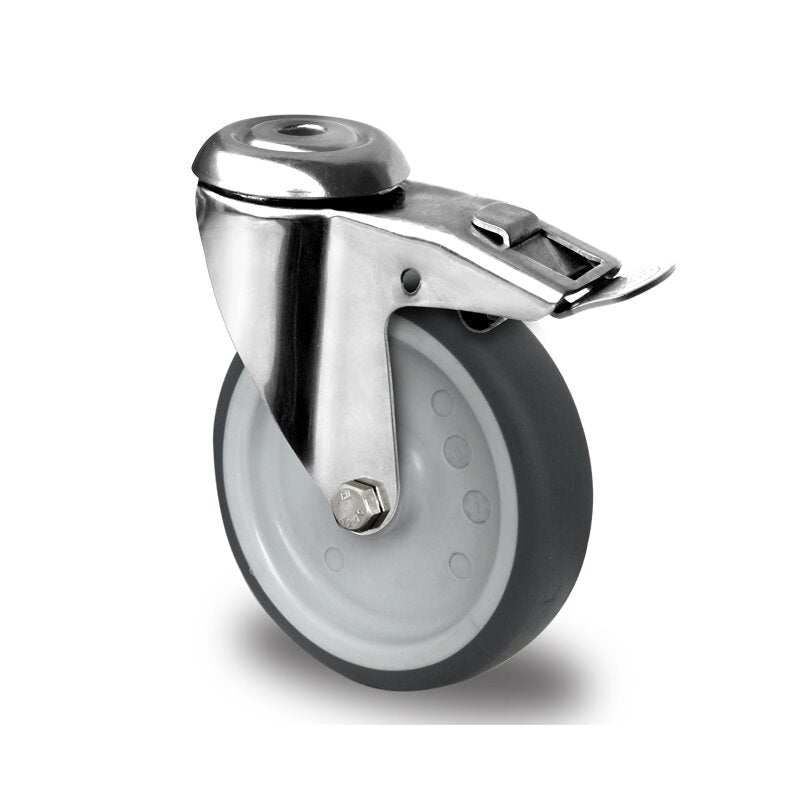 Lenkrolle mit Feststeller, Ø 125 mm, Polypropylen