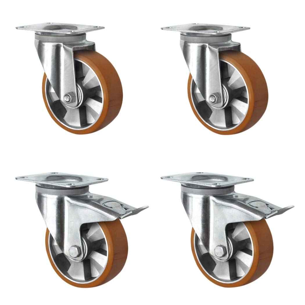 Lenkrolle mit Feststeller, Ø 125 mm, Polyurethan, bis 1200 kg