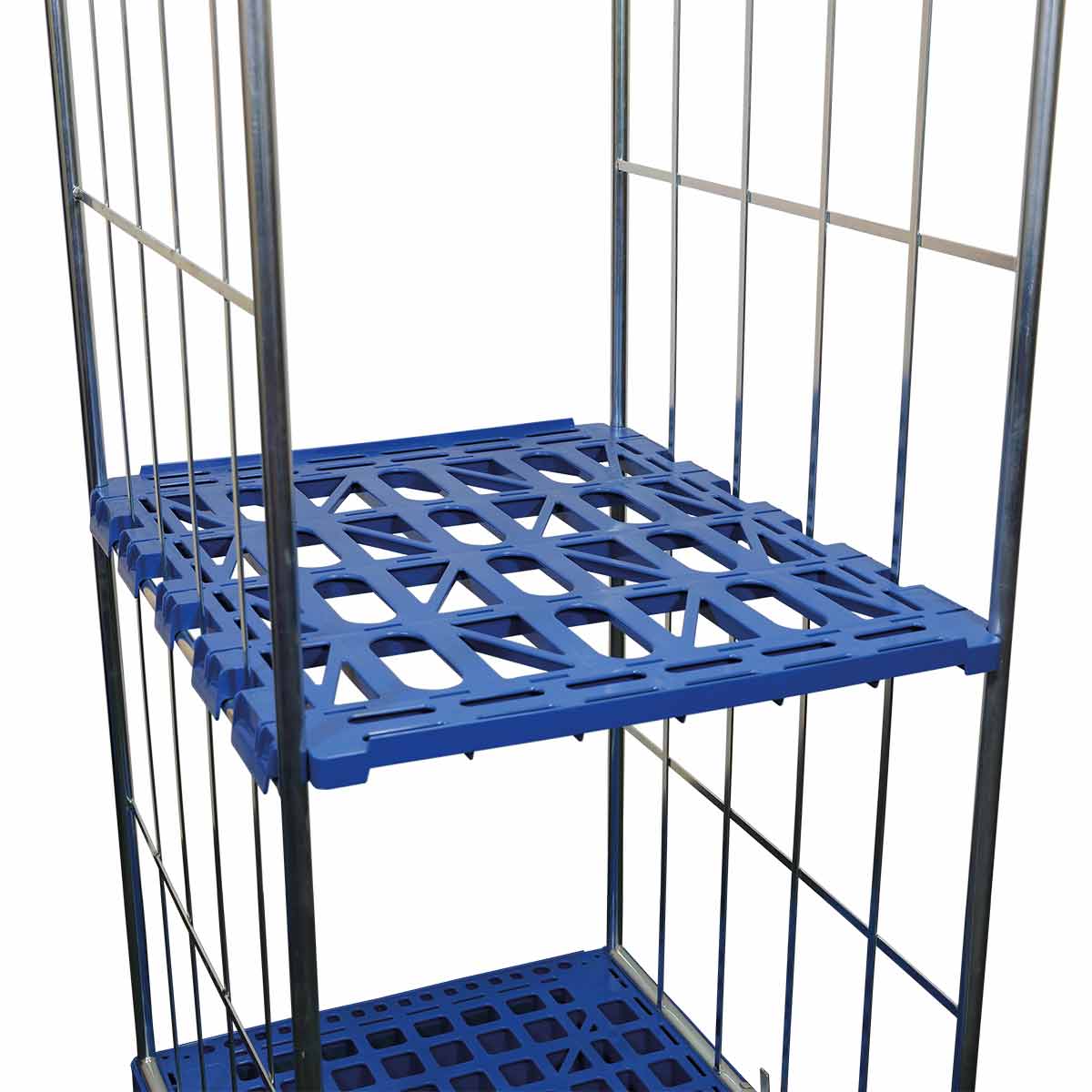 Zwischenboden KU blau, für Rollbehälter 682 x 815 mm, 2-seitig