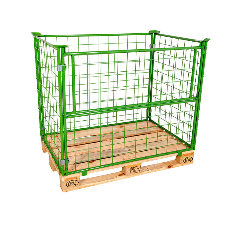 Gitteraufsatzrahmen für Europaletten Nutzhöhe 1200mm, 100x100 Drahtmaschung