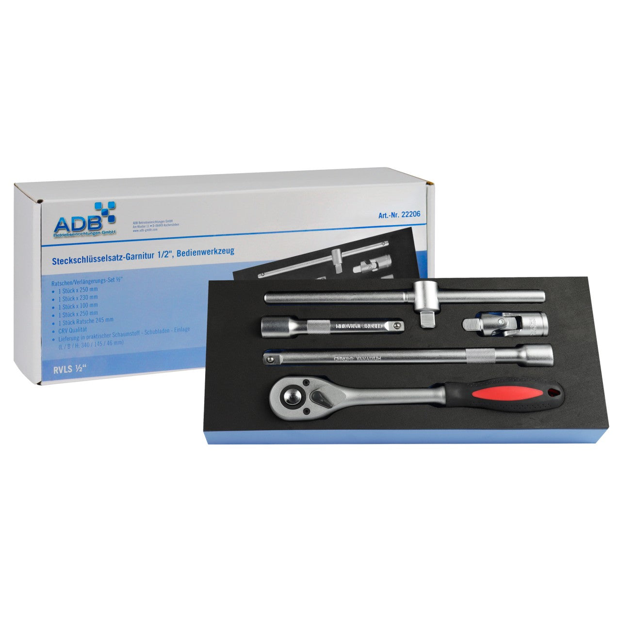 Werkzeugset Steckschlüssel-Bedienwerkzeug 1", 5-tlg.