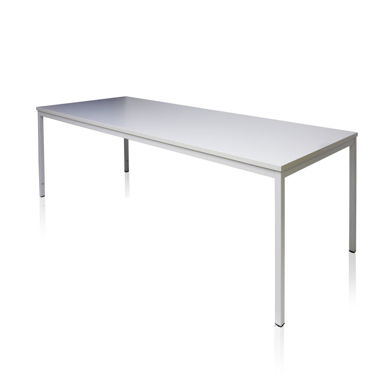 ADB Bürotisch / Stahlrohr-Tisch, grau 2000x800x750