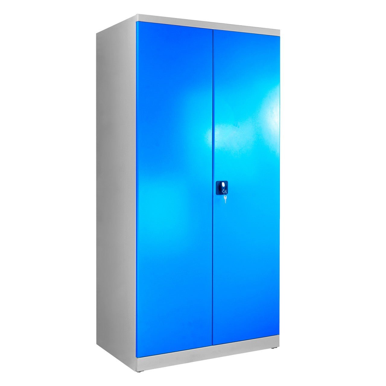 ADB Flügeltürenschrank, Tiefe 600 mm, Grau/