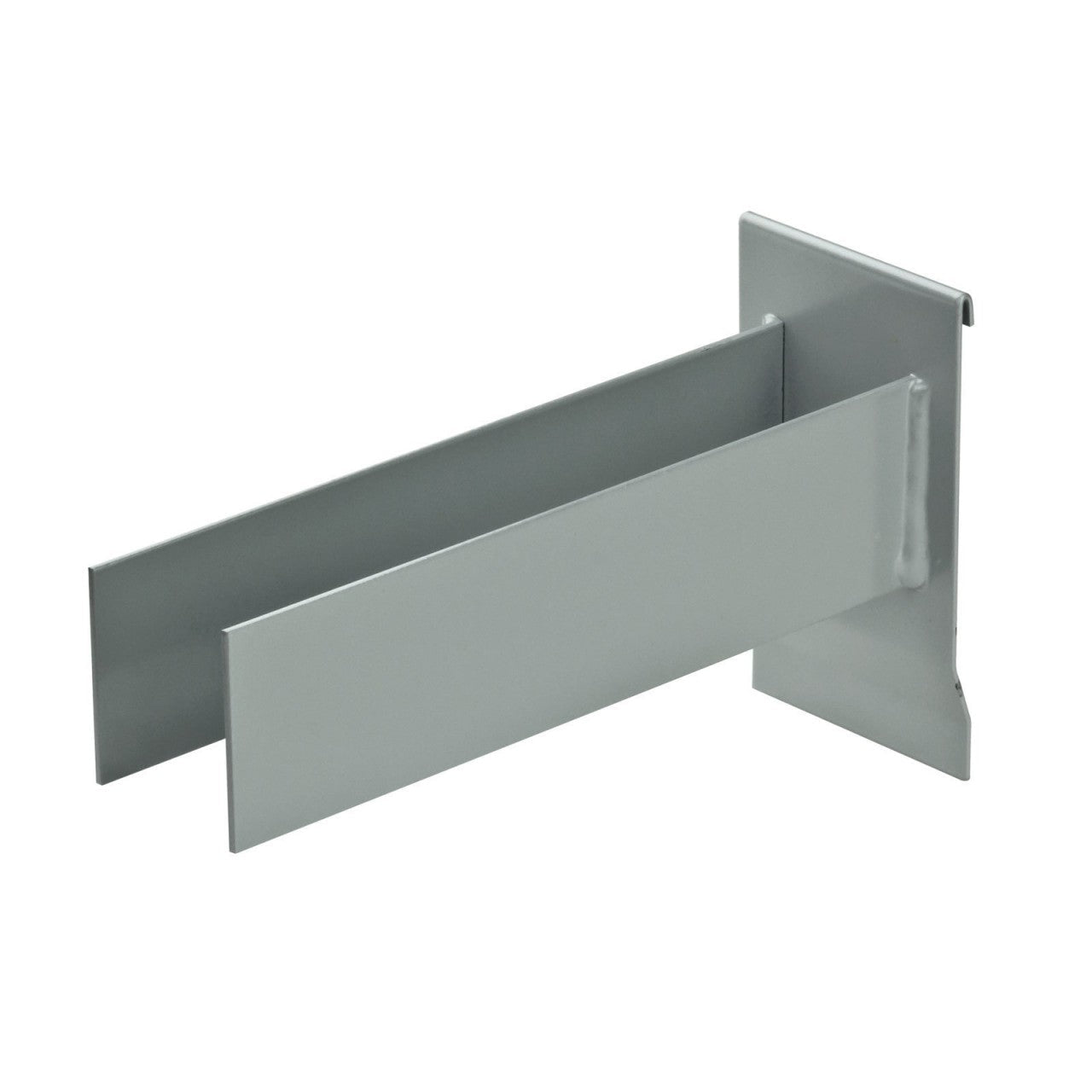ADB Gabelträger-Halterung für Schlitzplatten, Weiäaluminium (RAL