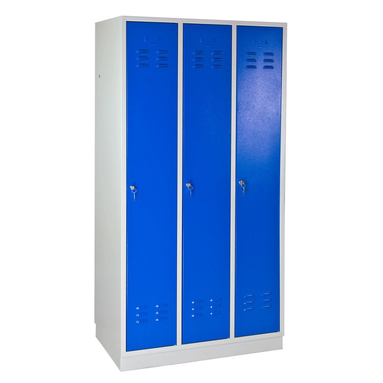 ADB Garderobenschrank Spind 3-türig lichtblau 1775x890x500