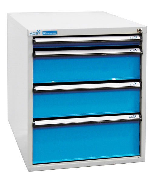 ADB Schubladenbox, Höhe 650 mm, 4 Schubladen (versch. Blendenhä