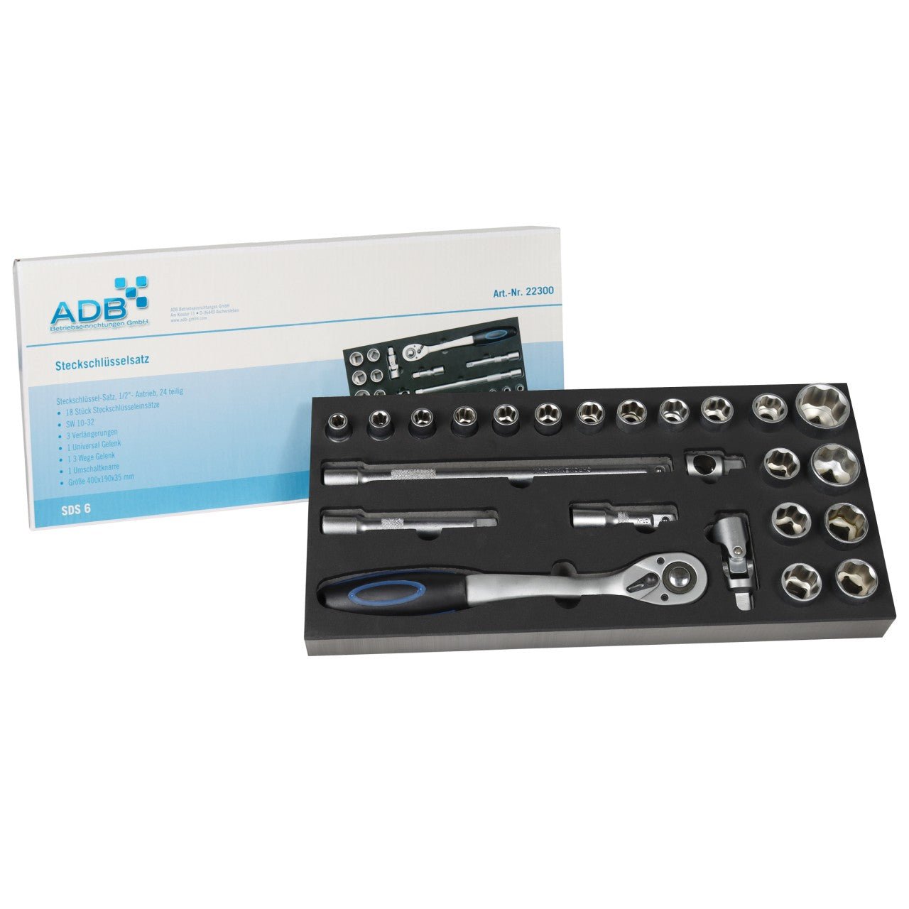 ADB Steckschlüssel-Garnitur 1", 24-tlg