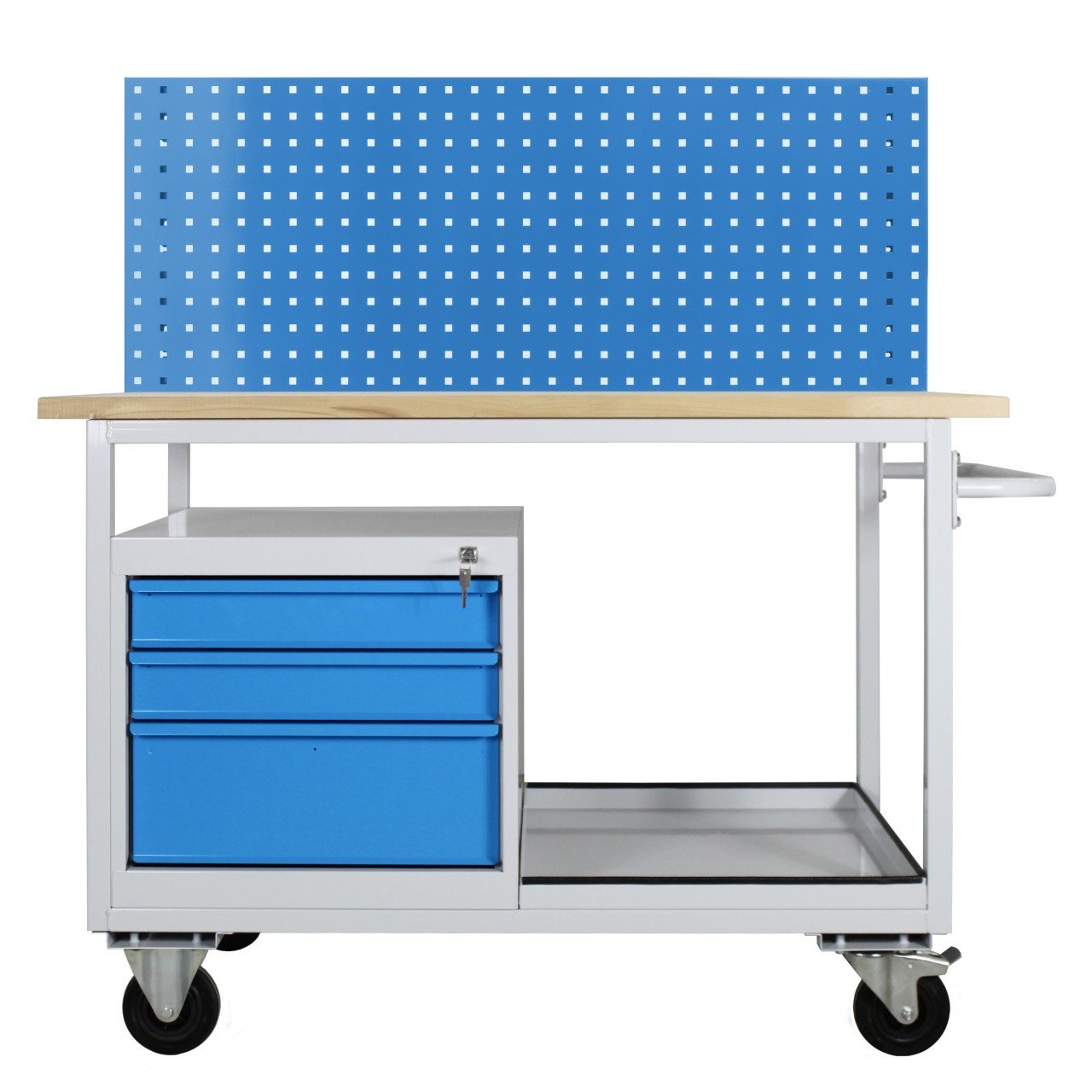 ADB Tischwagen Eko,3 SL+Lochwand,RAL7035/5012