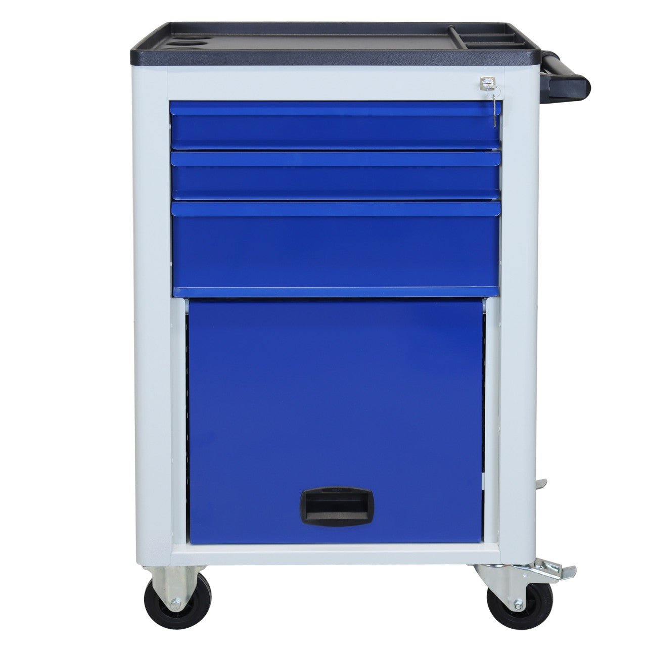 ADB Werkstattwagen mit Klappe u. 3 Schubladen (RAL7035/5010) - Abrollwerk