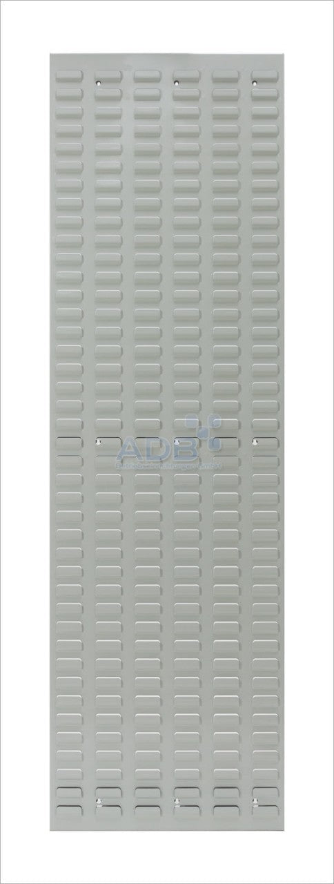 ADB Werkzeugwand Schlitzplatten, senkrecht, verschiedene Grääen in Licht - Abrollwerk