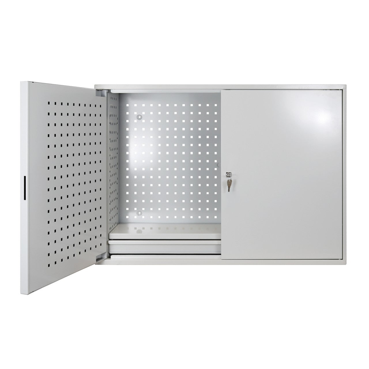 ADB Werkzeugwandschrank (grau) mit 1 Fachboden und 1 Schublade
