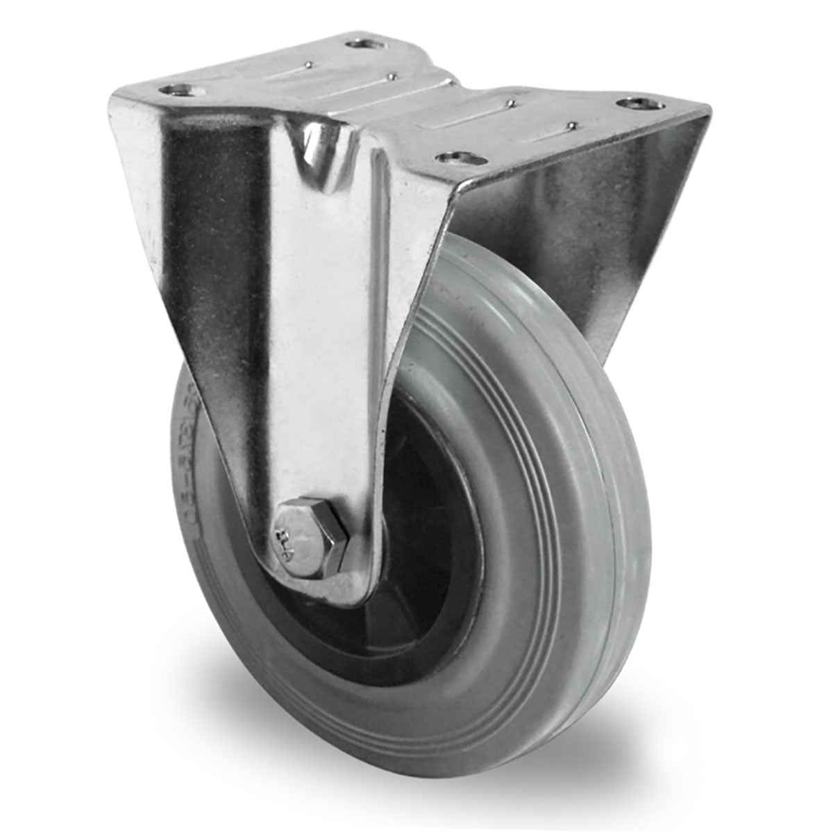 Bockrolle, Ø 125 mm, Vollgummi