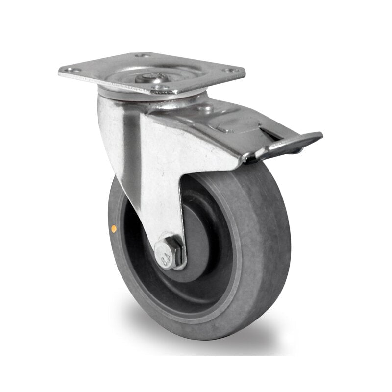Lenkrolle mit Feststeller, Ø 125 mm, TPE