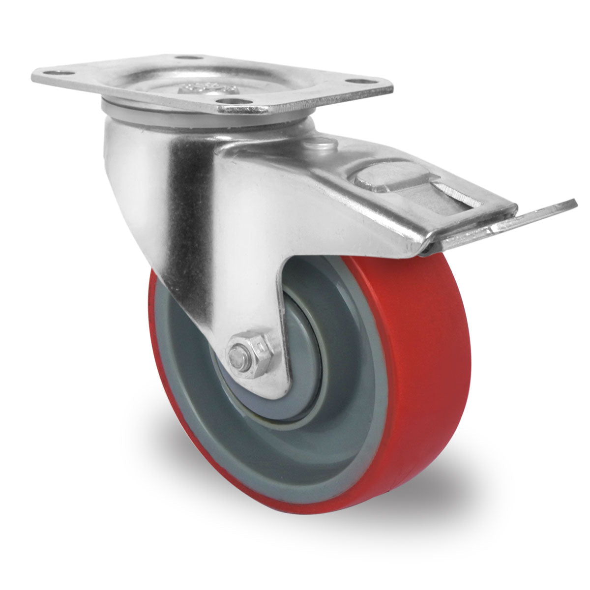 Lenkrolle mit Totalfeststeller ø 100 mm Serie N2U6 Kugellager - Abrollwerk