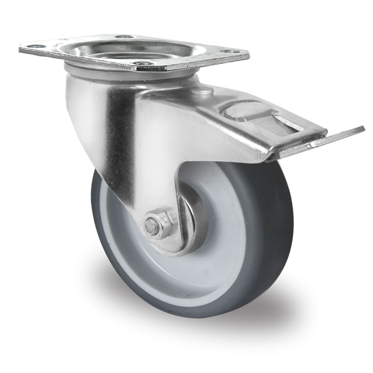 Lenkrolle mit Feststeller, Ø 100 mm, TPE