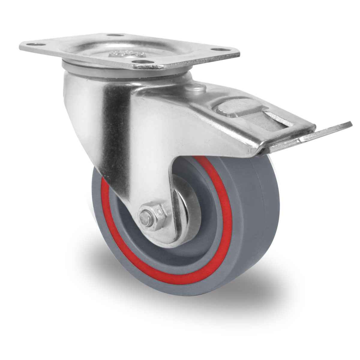 Lenkrolle mit Feststeller, Ø 100 mm, TPE