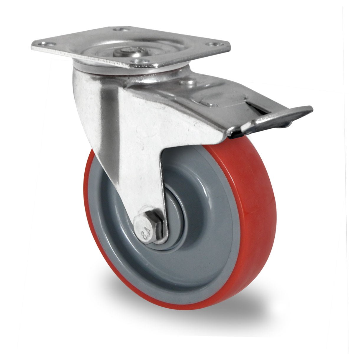 Lenkrolle mit Totalfeststeller ø 125 mm Serie N2U6 Kugellager - Abrollwerk