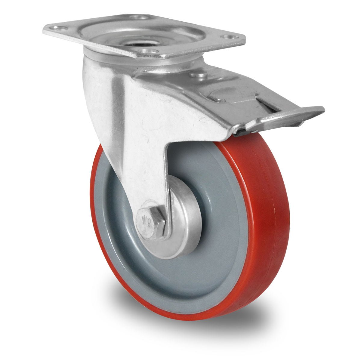 Lenkrolle mit Totalfeststeller ø 125 mm Serie N2U6 Rollenlager - Abrollwerk