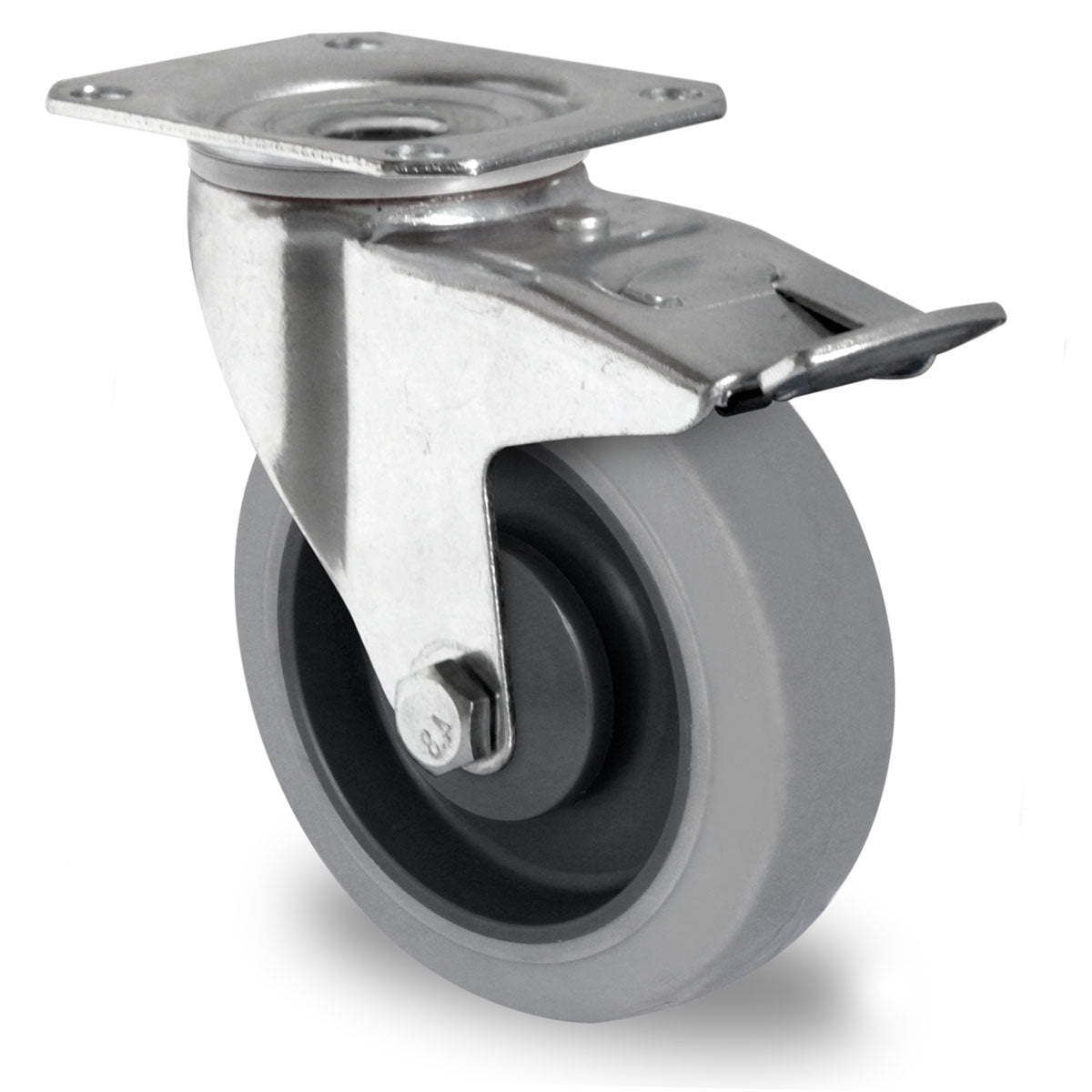 Lenkrolle mit Feststeller, Ø 125 mm, TPE