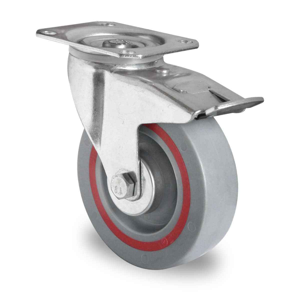 Lenkrolle mit Feststeller, Ø 125 mm, TPE